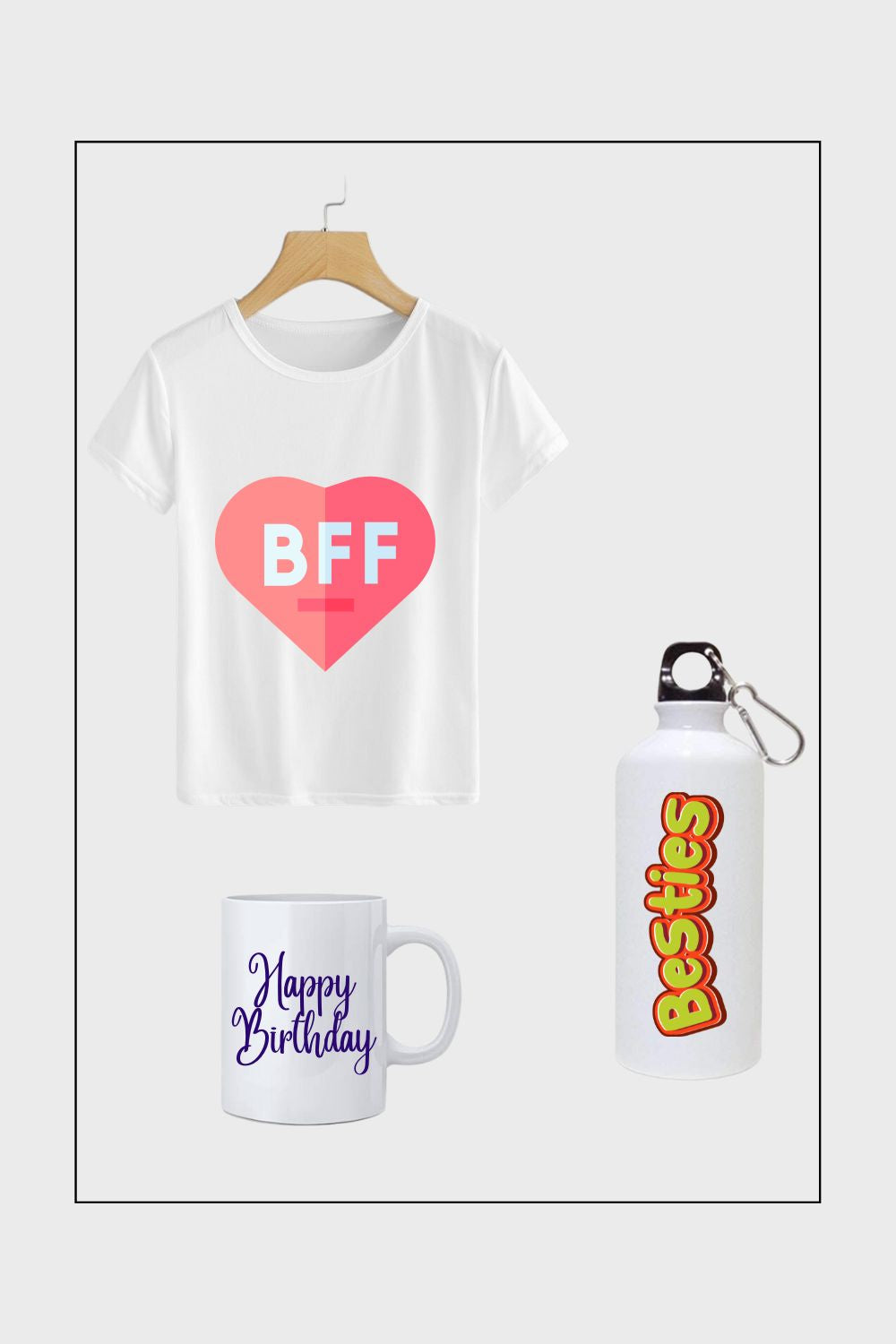 Customize Birthday Combo (T-shirt + Sipper bottle + Coffee Mug)